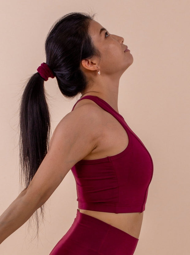 Freja yoga top, plum - flowcopenhagen.com