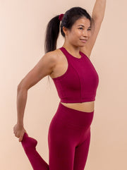 Freja yoga top, plum - flowcopenhagen.com