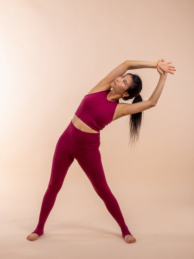 Saga yoga pants, plum - flowcopenhagen.com