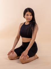 Ydun yoga shorts, black - flowcopenhagen.com