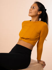 Sif yoga t-shirt, honey - flowcopenhagen.com