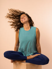 Trud yoga top, ocean - flowcopenhagen.com